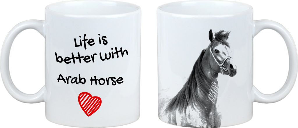 Arabisches Pferd - Tasse mit Pferd, Tasse mit Bild, personalisiertes Geschenk der Marke Art-Dog