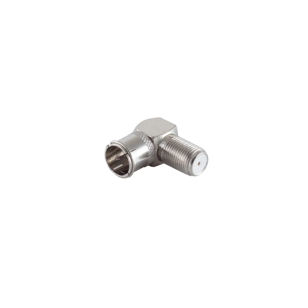 Adaptateur coudé F mâle vers femelle avec connecteur F-Quick robuste