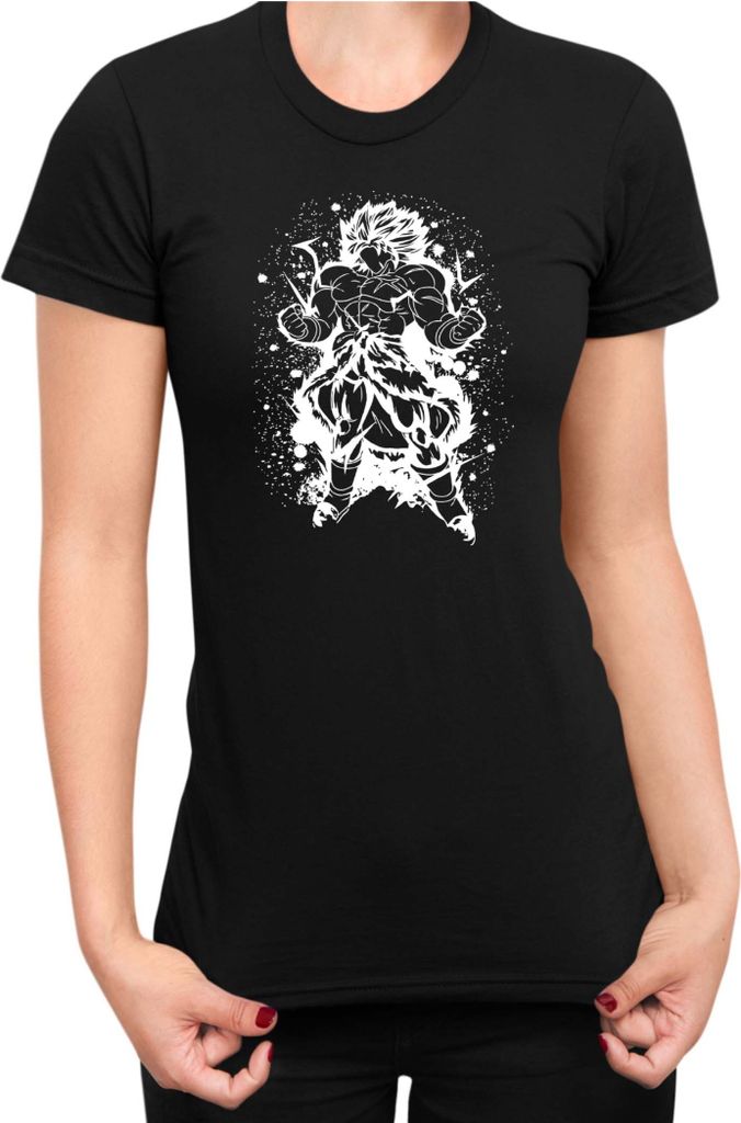 Damen T-Shirt Dragon Anime Manga Ball Z Goku 05, Lady S / Schwarz