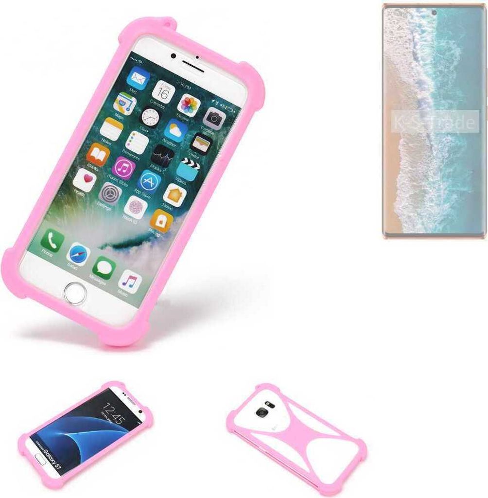 K-S-Trade Handy Hülle kompatibel mit Tecno Phantom X2 Schutz Hülle Bumper Silikon Schutz Hülle Cover Case Silikoncase Silikonbumper TPU Softcase