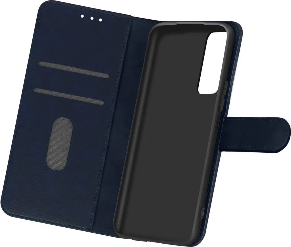 Custodia Samsung A03s Blu Notte - Design in Pelle con Stand