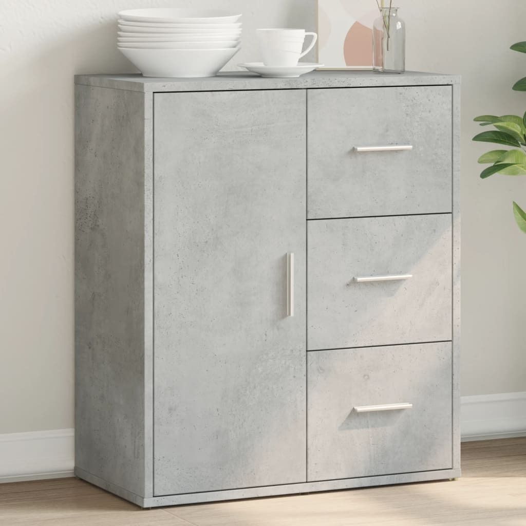 "2026 MODERNE"Sideboard/Kommode - elegantes Design - Buffetschrank - Betongrau 60x31x70cm Holzwerkstoff DE555270 - Kommoden