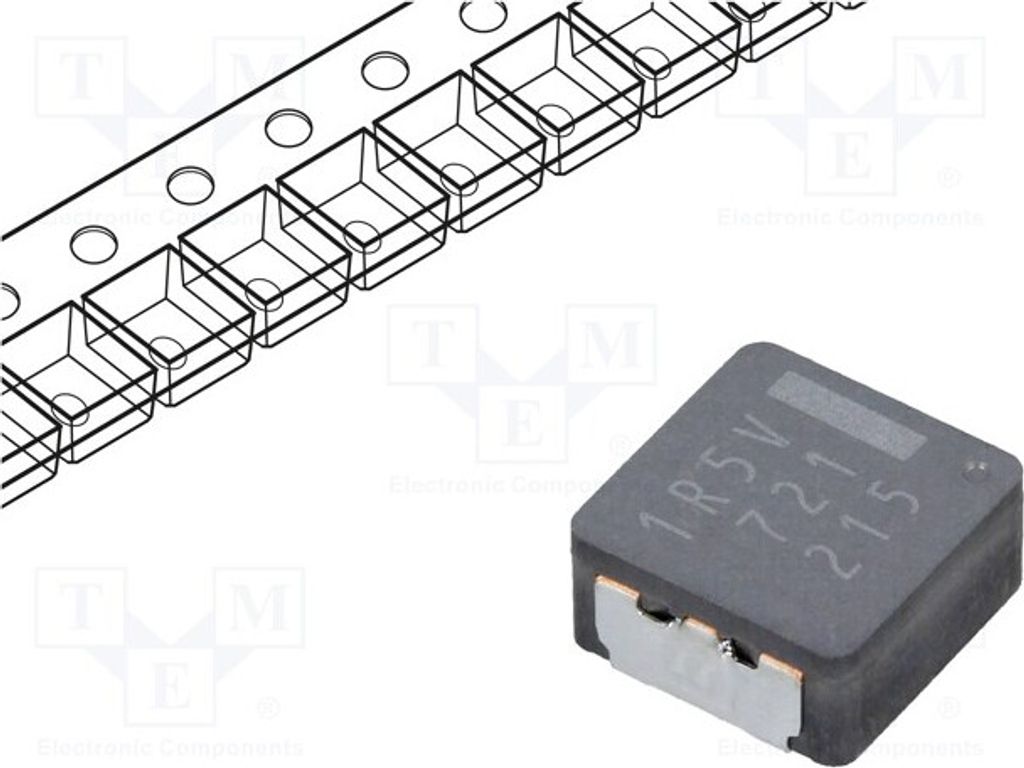 1x Drossel: Draht SMD 1,5uH 8,5x8x4mm ±20% 12,8A 4,9mΩ -55÷155°C ETQP4M1R5KVK SMD