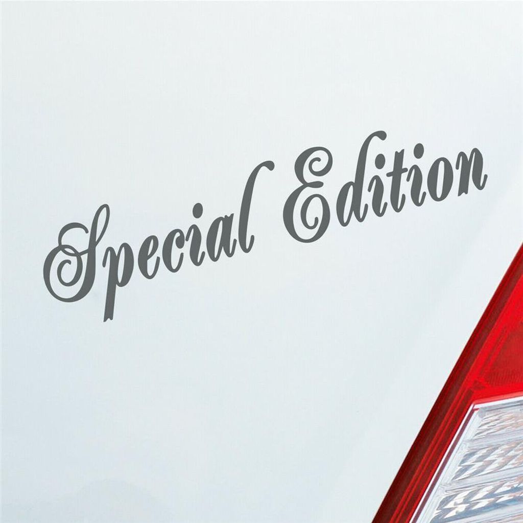 Auto Aufkleber Special Edition Car Tuning Motorrad 15x4 cm Grau Sticker Heckscheibenaufkleber