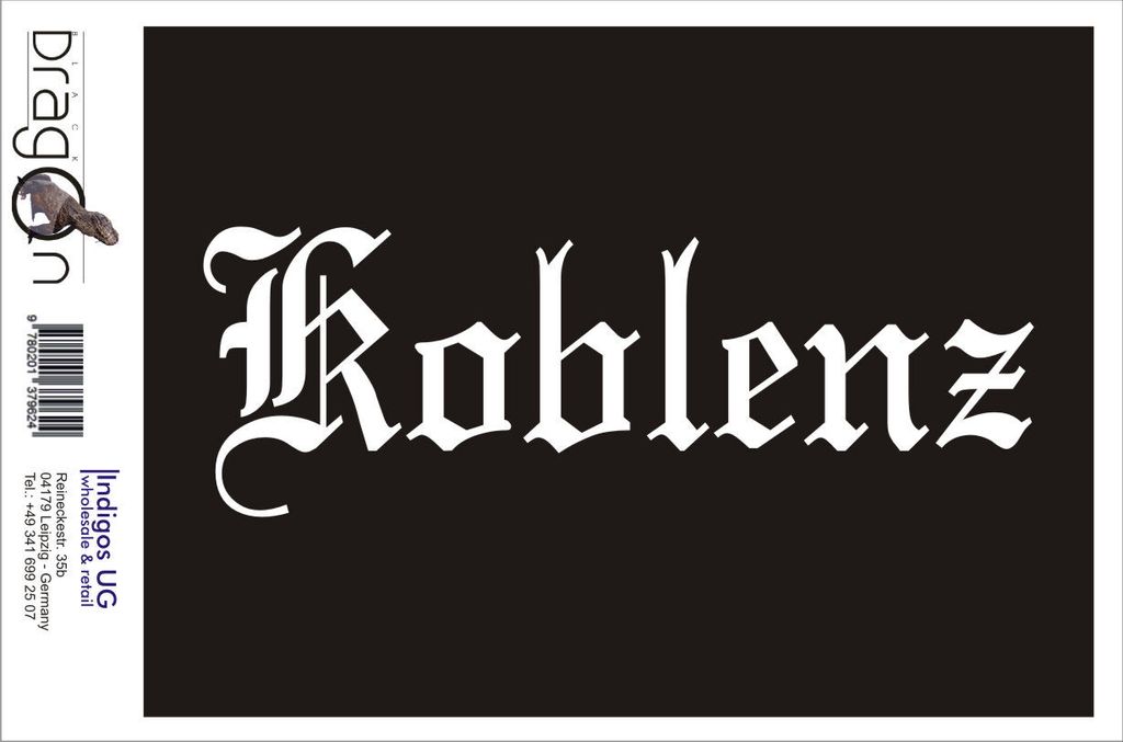 Aufkleber / Autoaufkleber - JDM / Die cut / Auto / OEM - Stadt Koblenz - 200x70mm pink - Heckscheibe / Heckscheibenaufkleber
