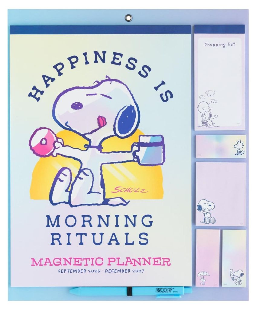 Magnetický plánovač Snoopy na rok 2026/2027, rozmer 30 x 35 Obrázok produktu 