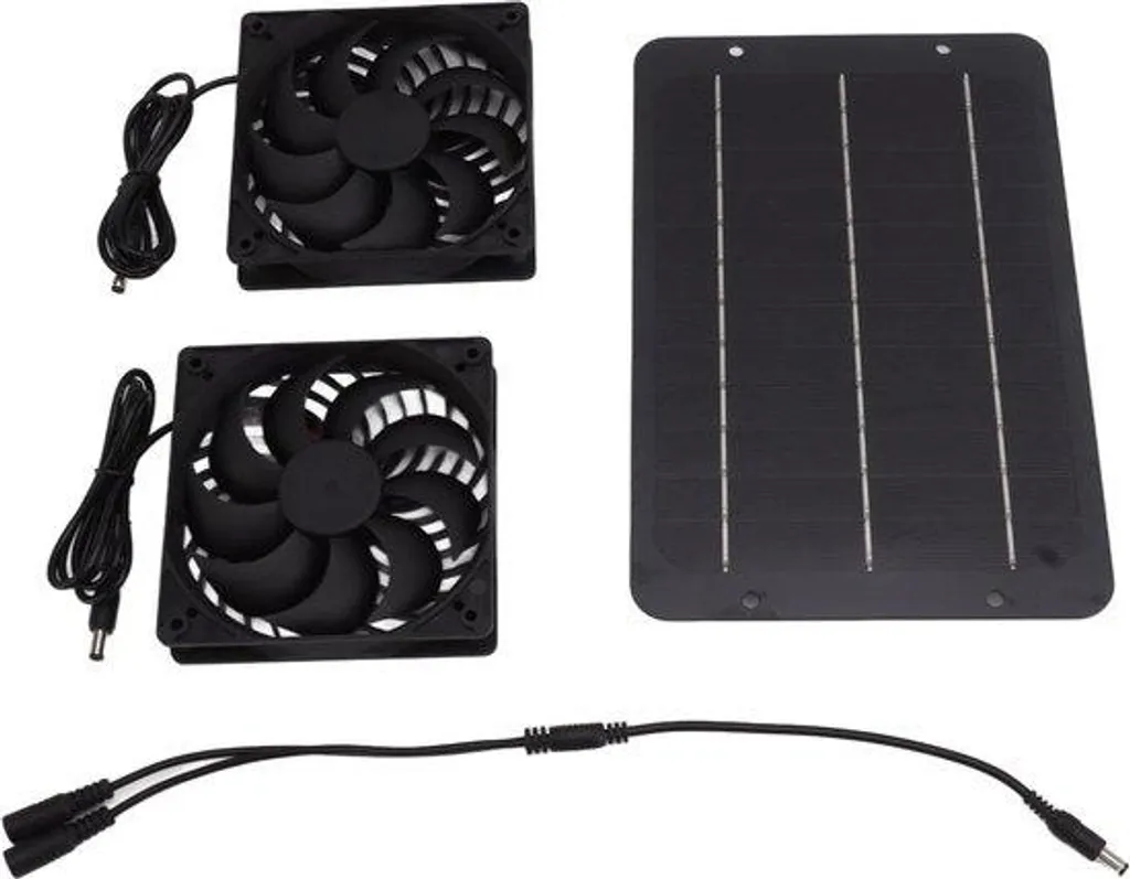 Ventilateur solaire pour clôture de chien - Système aération écologique