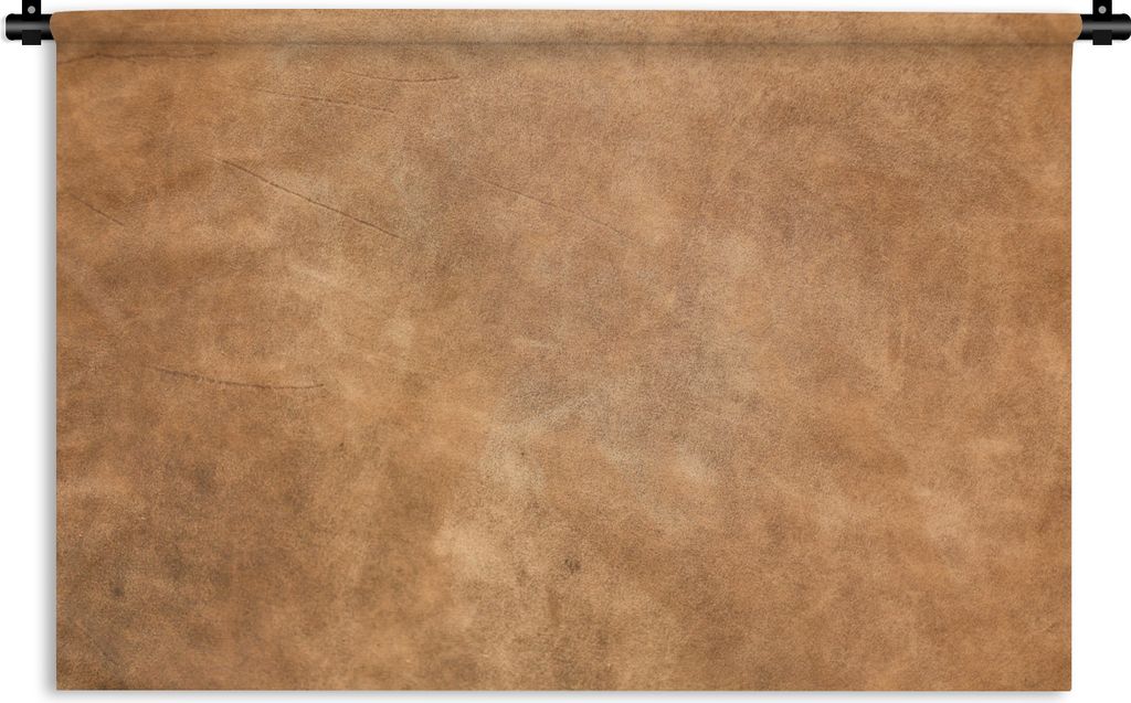 MuchoWow Wandteppich Wandbehang Leder - Strukturiert - Lederoptik - Braun 90x60 cm Tapisserie Dekoration Wandtuch - Wandskulpturen - Bildteppich