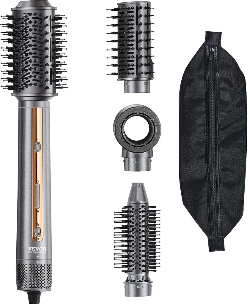 Sèche-cheveux ionique 4-en-1 haute puissance 1600W avec diffuseur boucles