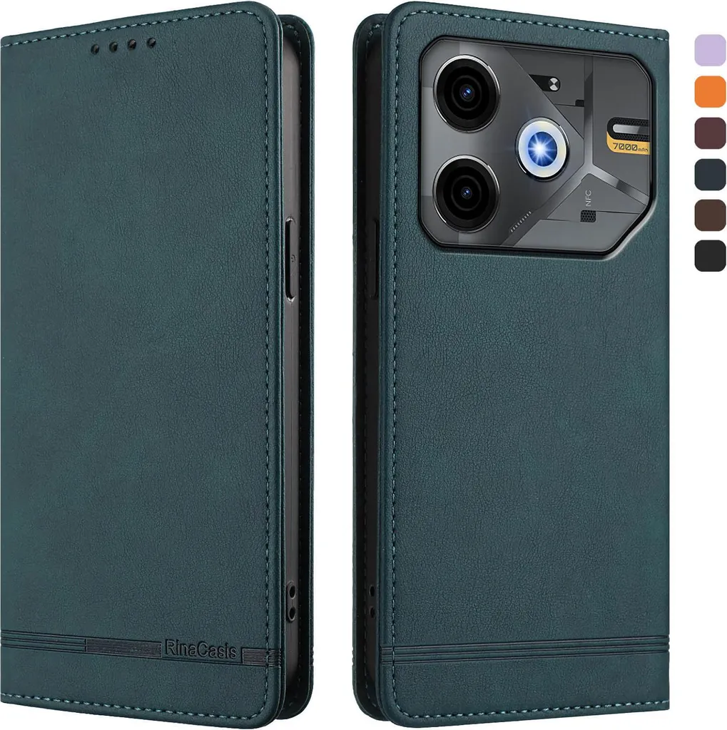Cover Portafoglio Tecno Pova 6 Neo 4G Verde - Slot Carte e Stand