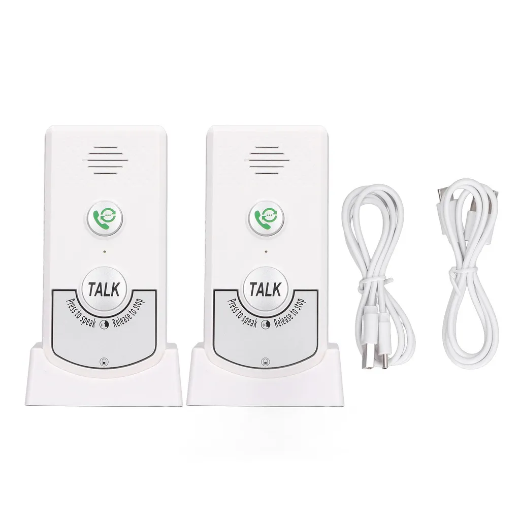 Interphone vocal sans fil blanc avec sonnette de porte à 2 voies audio