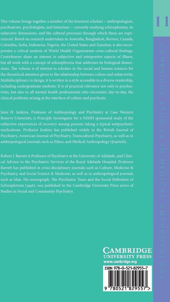 Schizophrenia, Culture, and Subjectivity