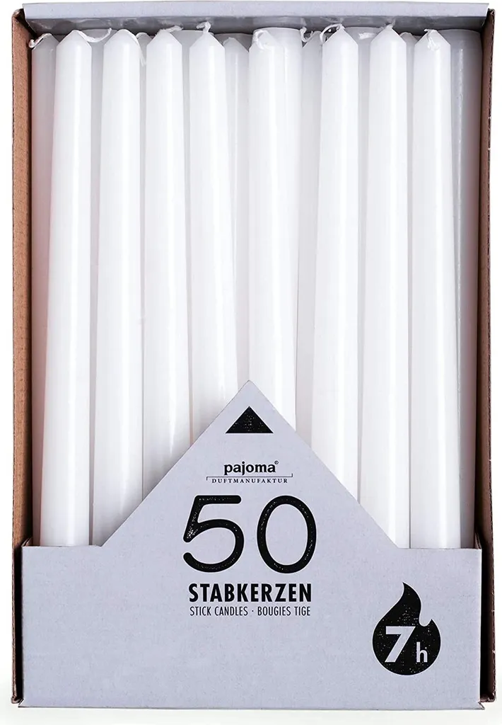 Bougies blanches pour décoration mariage et fêtes - Pack 50 unités - 7