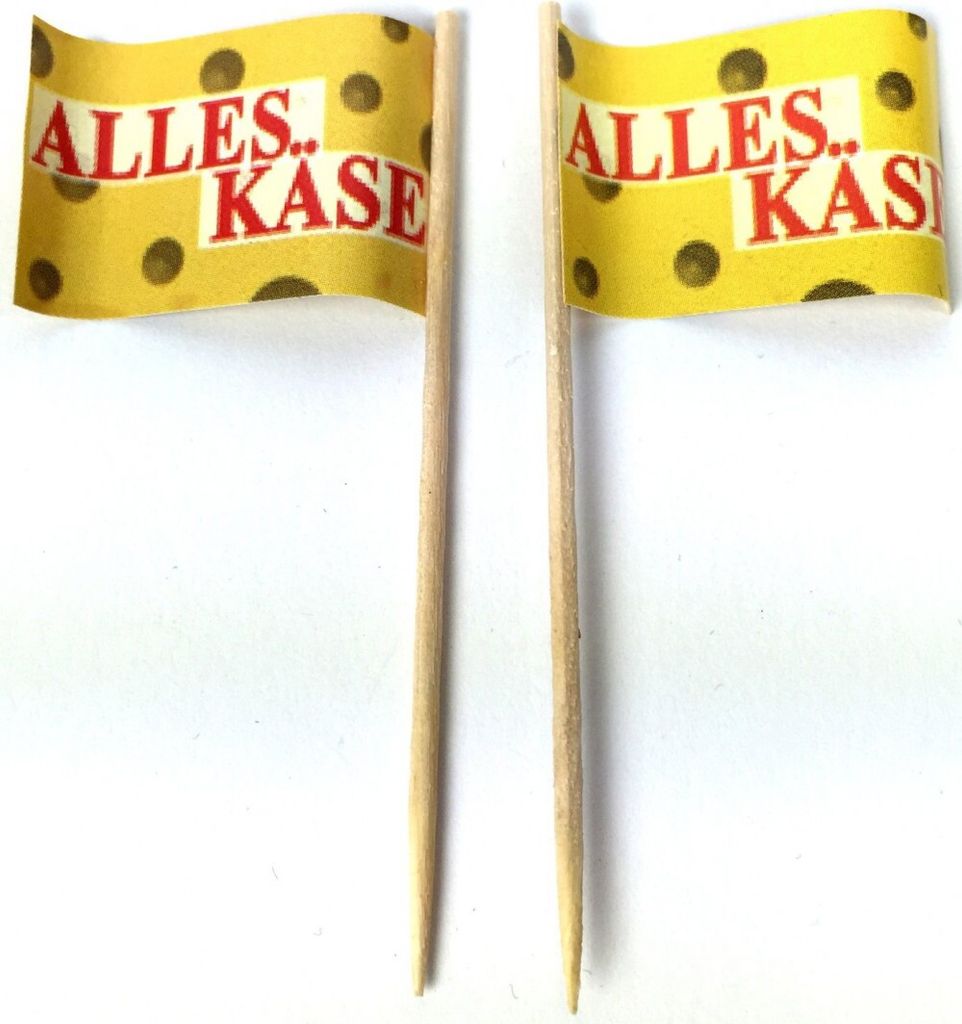 Party-Picker Flagge Alles Käse Papierfähnchen in Spitzenqualität 25 Stück Beutel