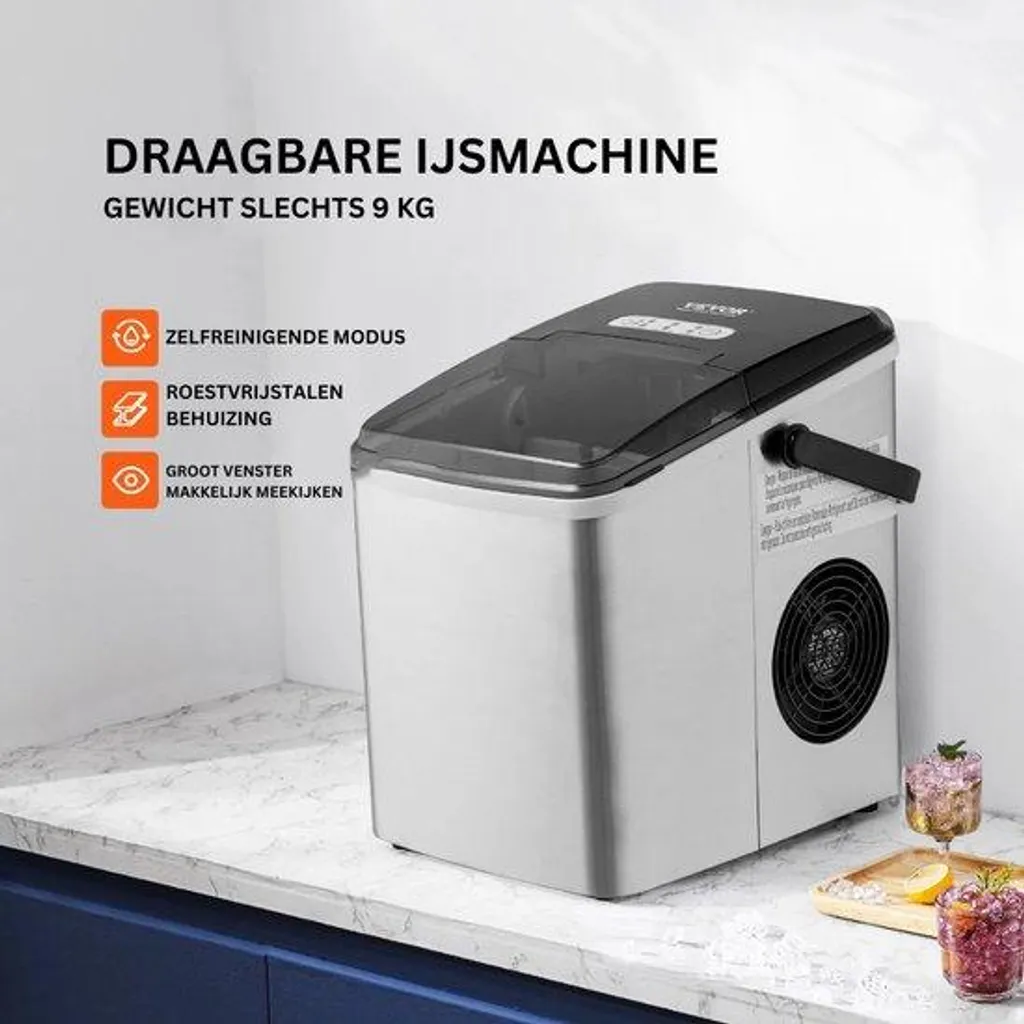 Machine à glace portable : fini les bacs vides avec l'option autonettoyante
