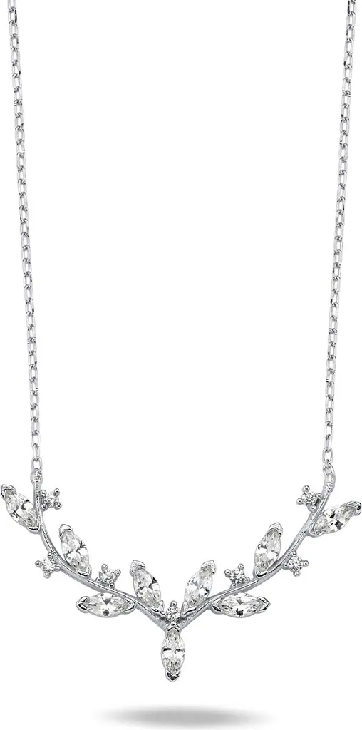 Collier en Argent 925 Marquise et Pierres en Zircone Brillantes Luxe