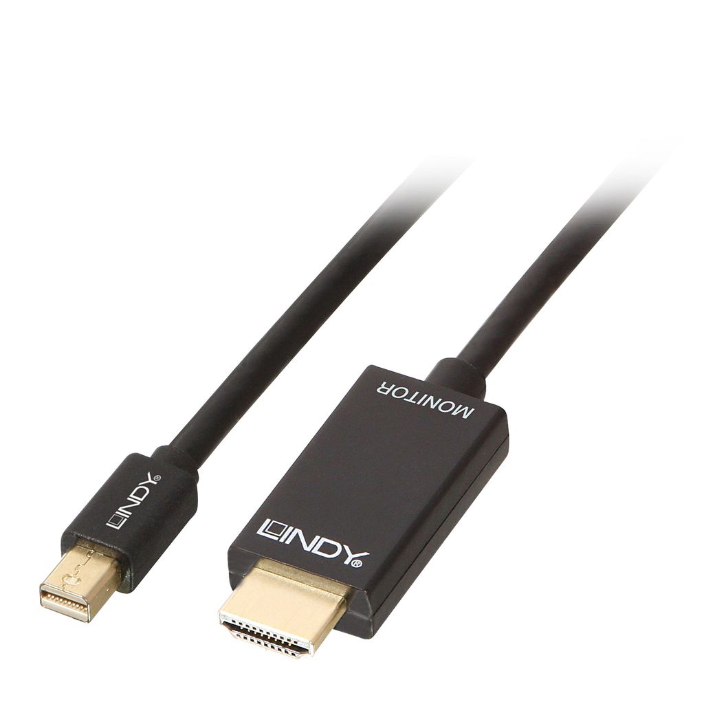 LINDY Mini-DisplayPort an HDMI Kabel 4K30 (DP: passiv) 1m