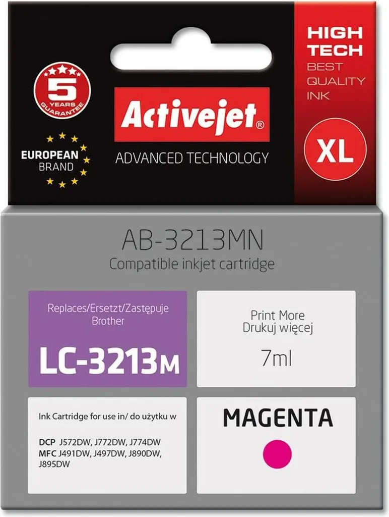 Offerta Cartuccia Brother LC3213M Compatibile - Activejet Magenta