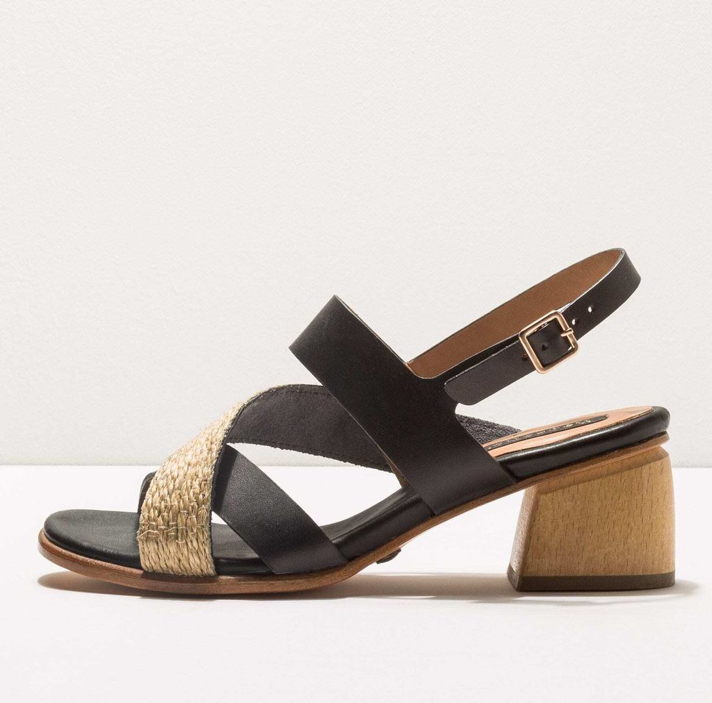 Neosens Sandalen mit hohem Absatz Damen S3141 RESTORED SKIN EBONY / VERDISO Farbe Schwarz