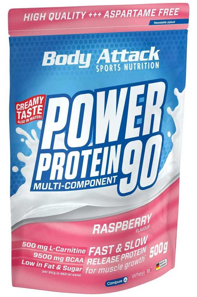 Body Attack Power Protein 90 500g Raspberry Cream