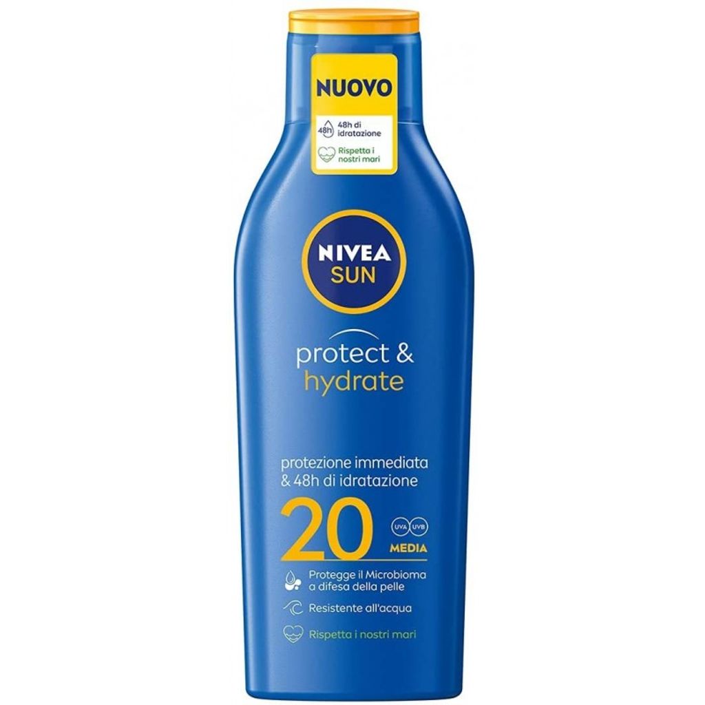 Nivea Sun schü tzt und befeuchtet Sonnenmilch Spf20 200 Ml Produktbild 