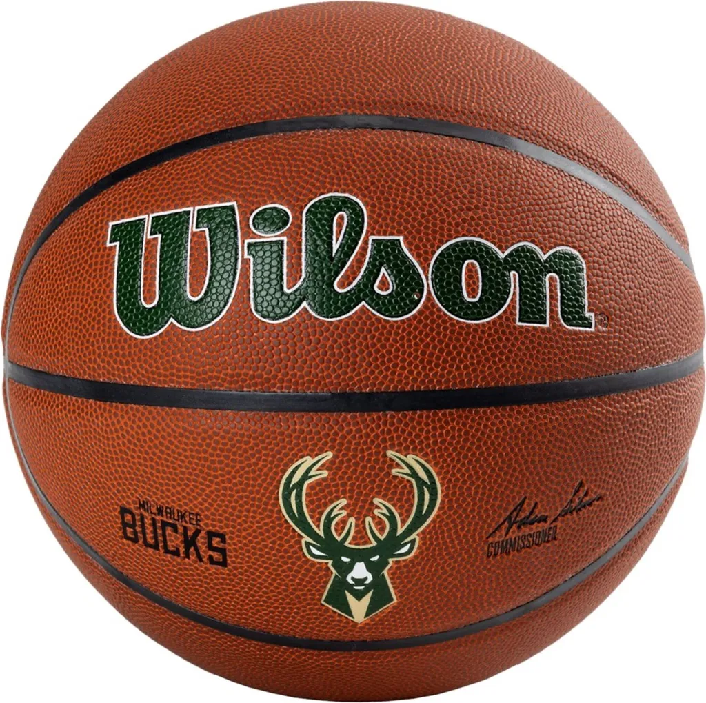 Ballon de Basket Extérieur Milwaukee Bucks Wilson Idéal pour Entraînement
