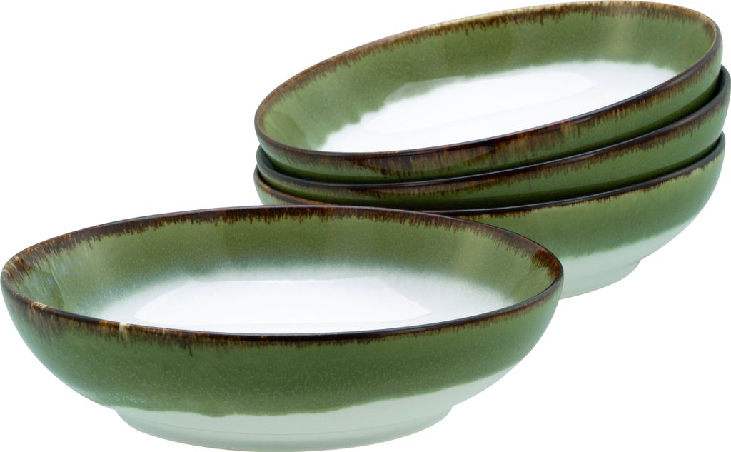 CreaTable, 21689, Cascade Grün, Poke Bowl 4-tlg, Steinzeug