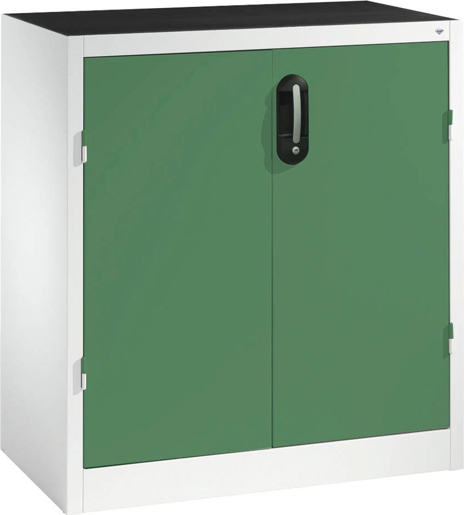 CP Stahlschrank lichtgrau, resedagrün, 93,0 x 50,0 x 100,0 cm