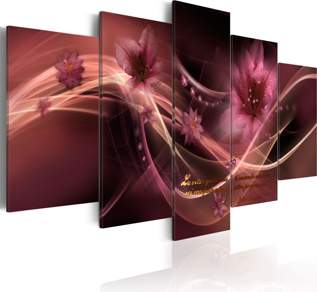 Modernes Wandbild 020101- 11 (100x50) - 5 Teilig Bilder Fotografie auf Vlies Leinwand Foto Bild Dekoration Wand Bilder Kunstdruck Abstrakt