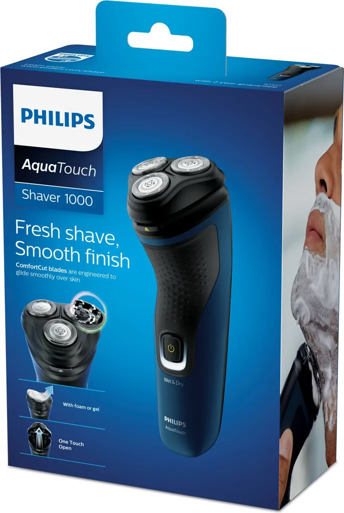 Rasoir Électrique Homme Philips AquaTouch S1121/41 usage Sec ou Eau
