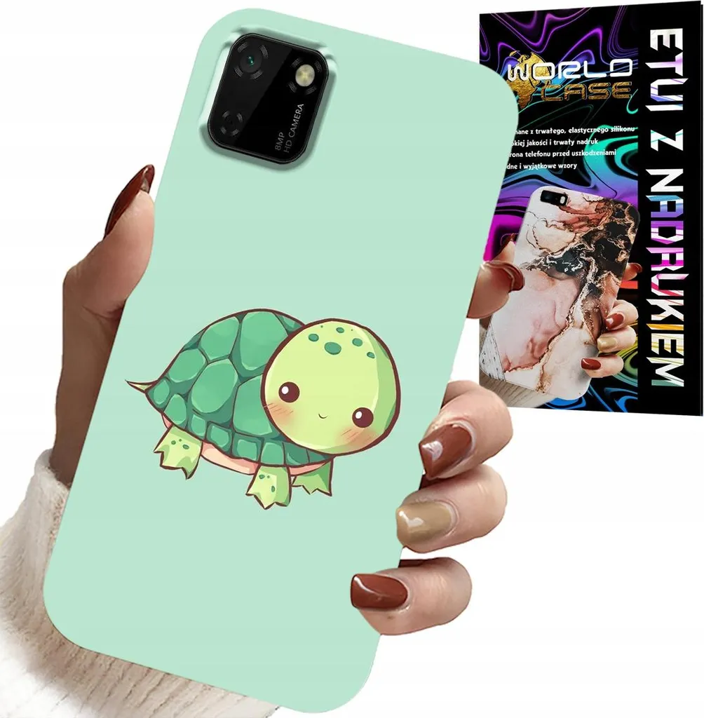 Custodia Huawei Y5P con Tartarughe per Bambini e Vetro Temperato