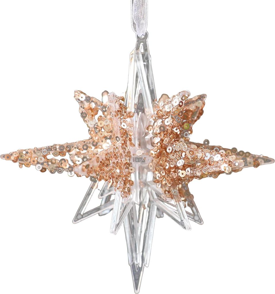 Weihnachtsschmuck aus Acryl zum Aufhängen: Glitzernder, klarer Rentier-Schmetterling-Kürbis-Schneeflocke-Libelle-Ballettmädchen-Weihnachtsbaumsc...