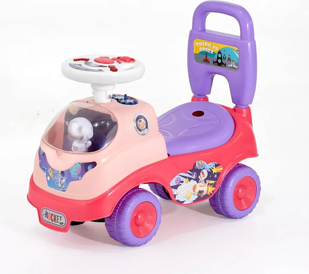 Poussette canne robuste 22 kg avec musique et klaxon pour enfant