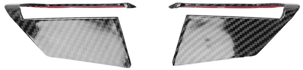 2 Stück Auto-Lenkradabdeckungsverkleidung links und rechts, passend für Mazda 3/Axela 2020, Kohlefaser, glänzend schwarz