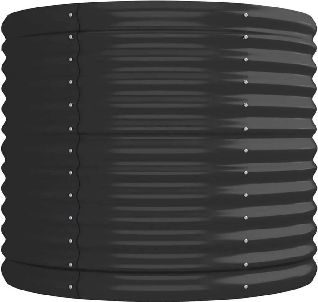 Carré potager surélevé en métal anthracite 224cm grand format robuste