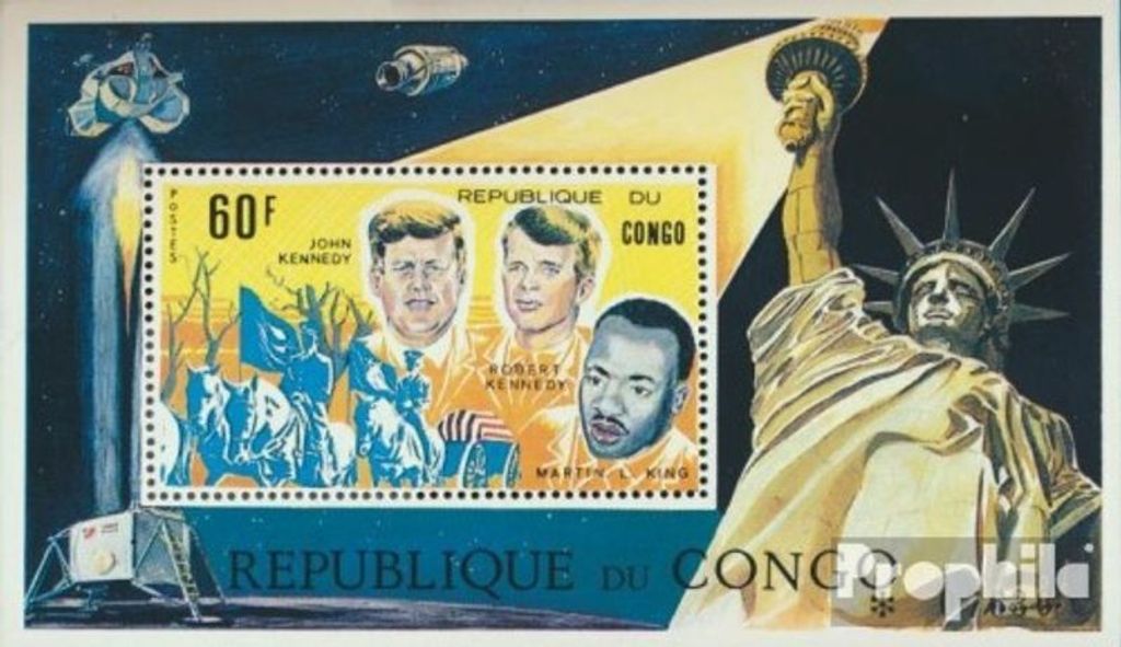Briefmarken Kongo (Brazzaville) 1970 Mi Block6 (kompl.Ausg.) postfrisch Menschenrechte