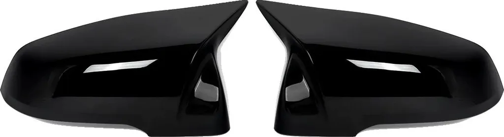 Coque de rétroviseur noir brillant effet miroir - Lot de 2 unités