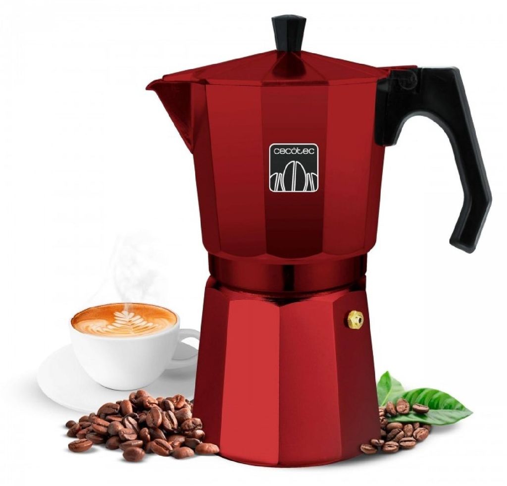 Cecotec Mokclassic 600, Mokka-Kanne, 0,3 l, Rot, Aluminium, Produktbild 
