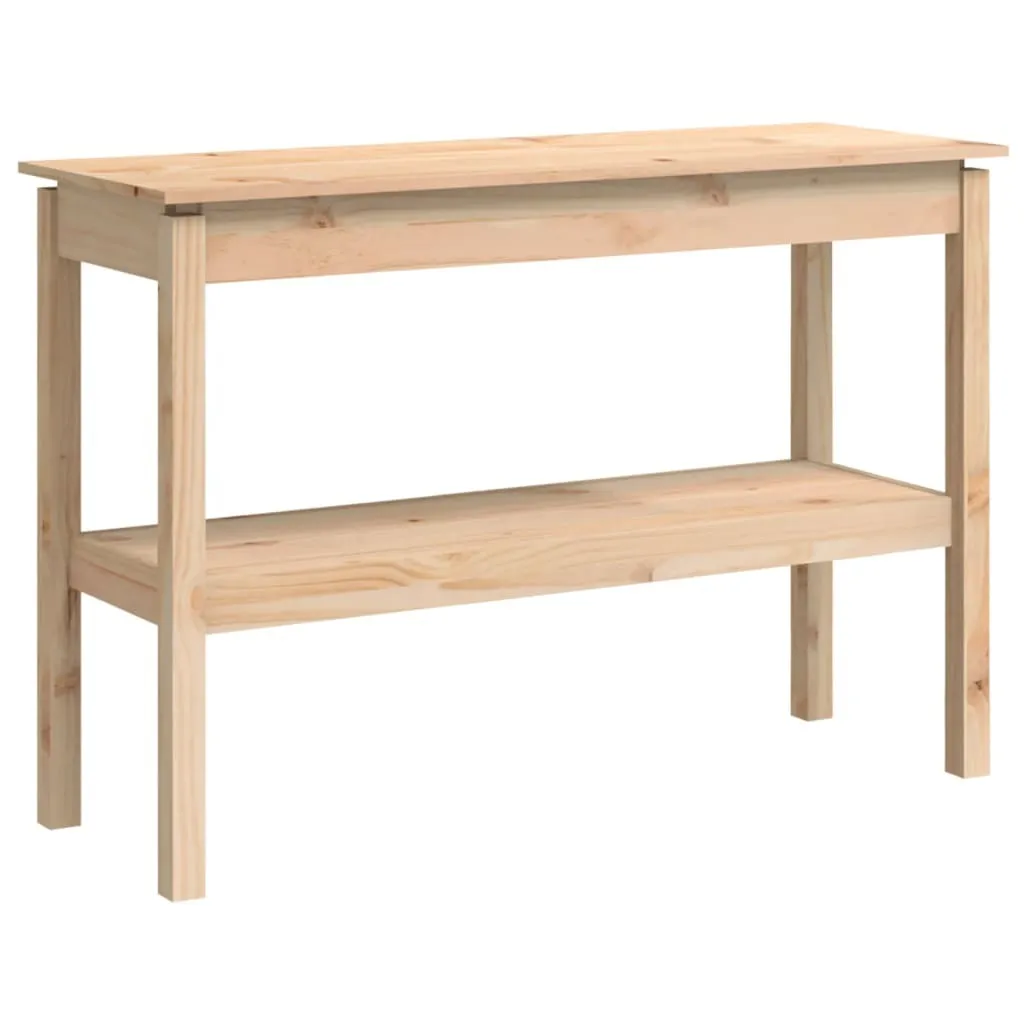 Consolle Bianca 110x40x75 cm in Legno Massello di Pino Elegante