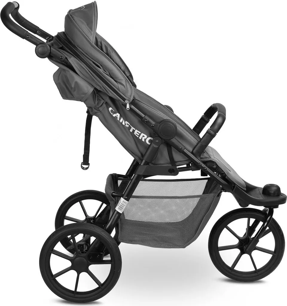 Poussette compacte CARETERO LIMA graphite avec dossier réglable et panier - 11
