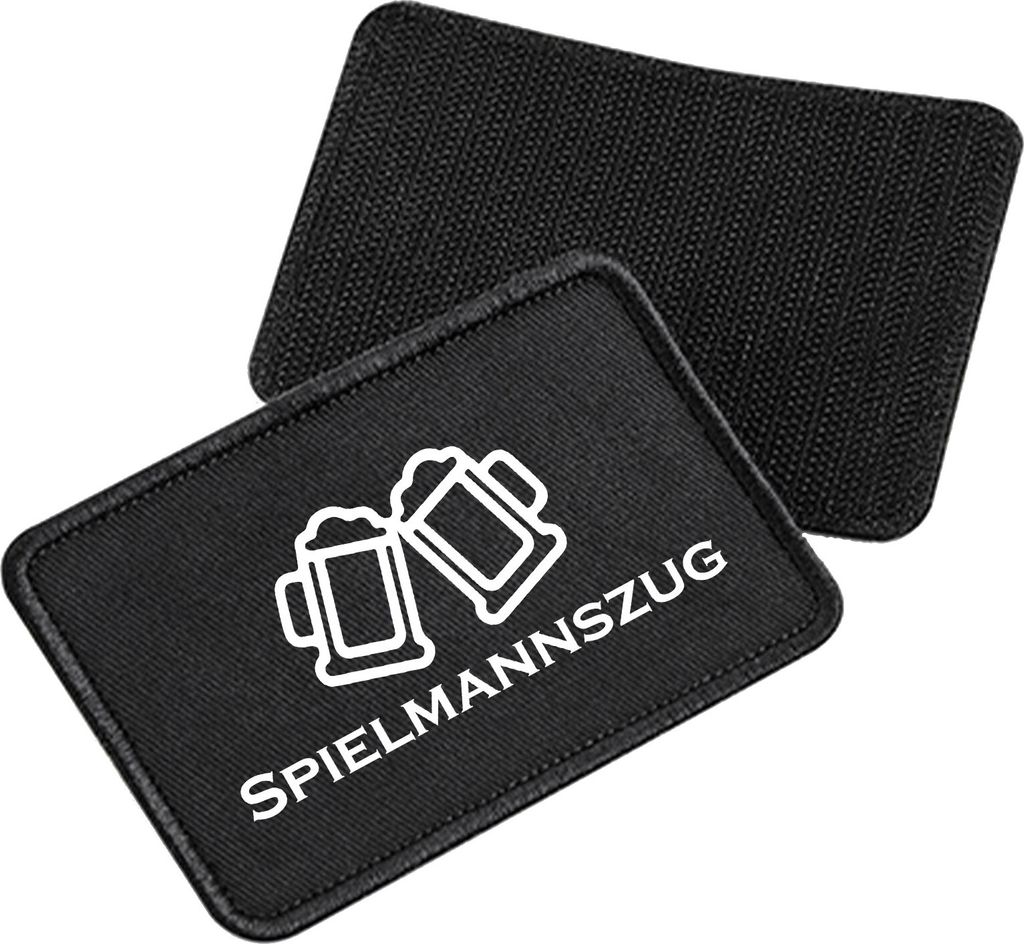 Huuraa Patch Spielmannszug Schützenfest Black 10 x 6,5cm Baumwolle Klettpatch für Mütze Geschenkidee