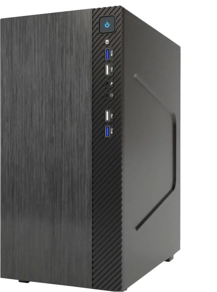 itek SMALLCOM-B, Mini Tower, PC, Schwarz, micro ATX, Produktbild 