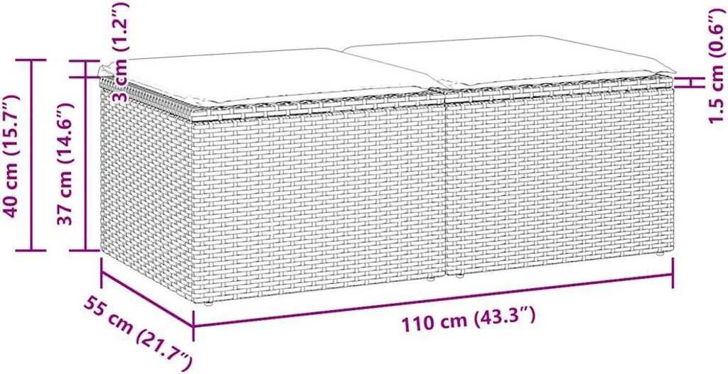 Offerta Set 2 Divani Giardino vidaXL Polirattan Nero: Prezzo Top - 6