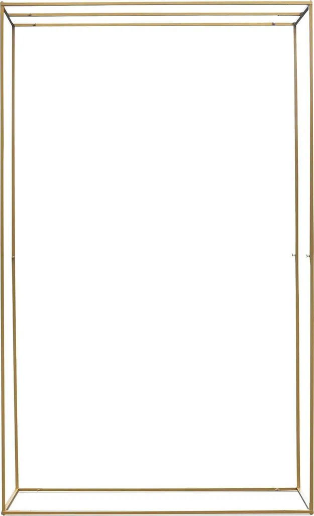 Support de Fleurs et Ballons 2.8m - Arche Carrée Dorée pour Fête Extérieure