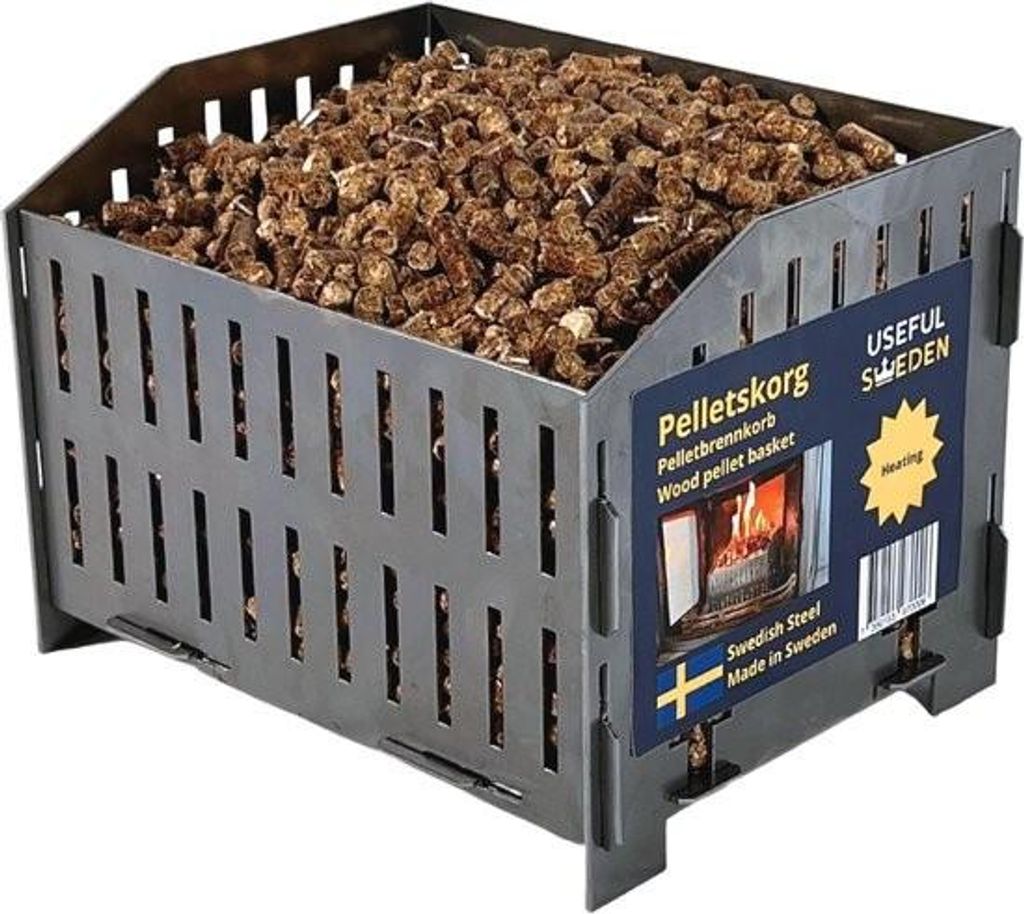 Pelletkorb für Holzpellets - Multifunktional für Holzofen und Kamin