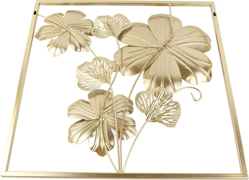 Décoration Murale Salon et Chambre Sculpture Fleurs en Fer de 80 cm