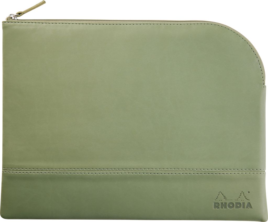 Rhodia Rhodiarama Etui Kunstleder Reißverschluss, 21x28 cm Salbeigrün 116732C