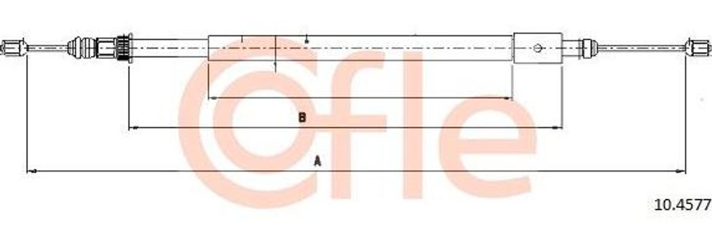 COFLE 10.4577 Seilzug, Handbremse OE 4745K0 kompatibel mit Xsara