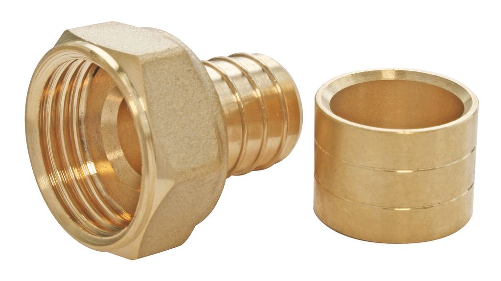 SOMATHERM FOR YOU – Gerades Steckverbindungsstück für PER-Rohr Ø 16 – Innengewinde mit drehbarer Mutter 15/21 (1/2") – 2er-Pack