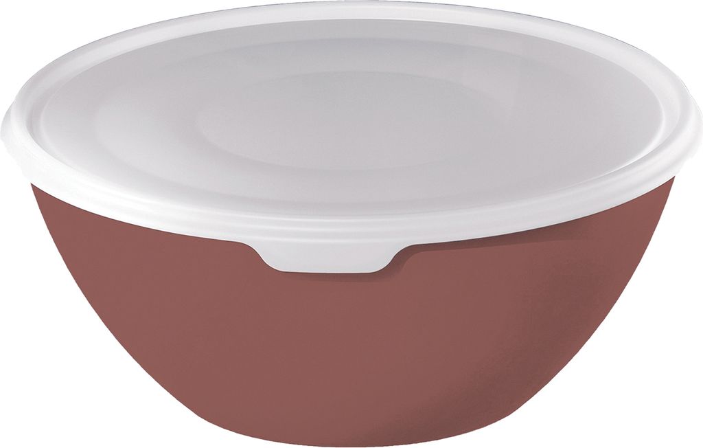 Set Schüssel + Deckel 8 l CARUBA, Farbe:Iron rot Produktbild 1